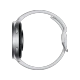 Xiaomi Watch 2 gümüş akıllı saat, yuvarlak kasa ve yan düğmeleriyle yandan görünüm