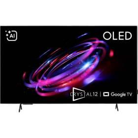 Beko B 1265 C AI Ultra HD 4K TV, siyah çerçeveli ekranında renkli ışık efektleriyle gösteriliyor