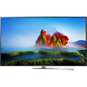 LG 86SJ957V Ultra HD 4K LED televizyon; vitrin görselinde canlı manzara ekranı, genel renkli şık tasarım