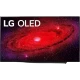 LG OLED65CX6LA Ultra HD 4K OLED televizyon; ekranda yıldızlı uzay manzarası gösterimi, genel renkli vitrin modeli