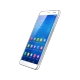 Huawei MediaPad X1 4G beyaz renkli tablet, ön yüzünde uygulama ekranı görünüyor