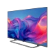Beko B55 QE 988 A Ultra HD 4K TV, ince çerçeveli siyah ekran ve renkli soyut görüntüyle üç çeyrek açıdan görünüm
