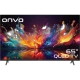 Onvo 65OVF5000AQ Ultra HD 4K QLED LED televizyon, siyah çerçeveli geniş ekran ve renkli görüntü