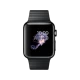 Apple Watch 38 mm uzay siyahı paslanmaz çelik kasa ve baklalı bilezikli akıllı saat, denizanası ekranıyla.