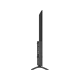 Axen AX65QMN252-0276 Ultra HD 4K LED televizyonun siyah ince profil ve ayak tasarımının yandan görünümü