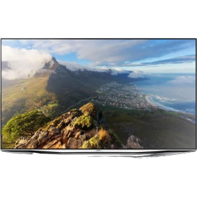 Samsung 40H7000 Full HD FHD televizyon, manzaralı ekran görüntüsü ve genel siyah tasarım