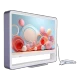 Vestel 24HA9530L HD Ready LED televizyon, beyaz çerçeveli ekranı ve kumandasıyla birlikte gösteriliyor