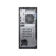 Dell Optiplex 5060 masaüstü bilgisayarın siyah-gri kasası, arka paneli ve bağlantı noktaları