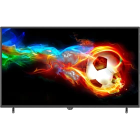 Axen AX49DIL08 Full HD LED TV, siyah çerçeveli televizyon ve futbol topu ekran görüntüsü