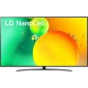 LG 75NANO766QA Ultra HD 4K LED televizyon ekranda NanoCell animasyonlarıyla vitrin görüntüsü