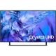 Samsung 43DU8500 Ultra HD 4K LED televizyon, siyah çerçeveli ekranda Crystal UHD teması gösteriliyor