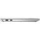 HP EliteBook 650 G10 725N9EA gümüş laptop arka bağlantı portları yan görünüm, iş ve ofis için.