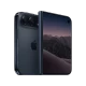 Apple iPhone Duo siyah telefonun ön ve arka yüzü, çift kamera ve dağ manzaralı ekranıyla birlikte