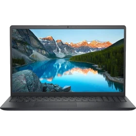 Dell Inspiron 15 3511 F35OBF821NA47 siyah iş ve ofis laptopu, dağ manzaralı ekranla açık gösterimde