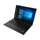Siyah Lenovo ThinkPad E14 G7 21SX007DTX FR4 iş ve ofis laptopu, açık ekranlı önden açılı görünüm