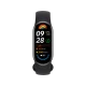 Xiaomi Smart Band 9 siyah akıllı bileklik, renkli sağlık ve aktivite göstergeleri bulunan ekranıyla önden görünüm