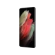 Samsung Galaxy S21 Ultra siyah akıllı telefon, çerçevesiz ekran ve ince gövde tasarımıyla önden görünüm