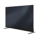 Grundig 75 GKU 750 Ultra HD 4K LED televizyon, siyah ekranı ve gümüş ayaklarıyla önden görünüm