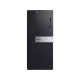 Dell OptiPlex 5070 masaüstü bilgisayar, siyah kasa, ön panel ızgarası ve bağlantı portlarıyla önden görünür