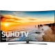 Samsung 78KS9800 Ultra HD 4K LED televizyon, gün batımı manzaralı ekran görüntüsü, genel renk vitrin modeli