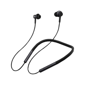 Xiaomi Mi Neckband siyah kablosuz kanal içi kulaklık, boyun askısı ve kulak içi uçlarıyla