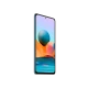 Xiaomi Redmi Note 10 Pro mavi akıllı telefon, önden görünüm, tam ekran ve ortada ön kamera deliği