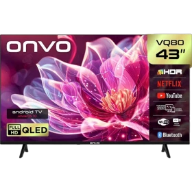 Onvo 43VQ80F3FA Full HD FHD LED televizyon, 43 inç ekranı ve çiçek desenli renkli görüntüsüyle?sia