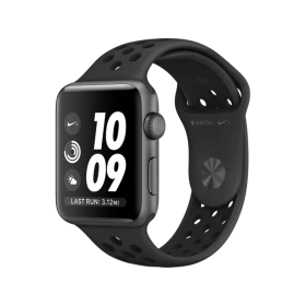 Apple Watch Nike+ Series 3 GPS 42 mm uzay grisi akıllı saat, antrasit siyah Nike spor kordonlu