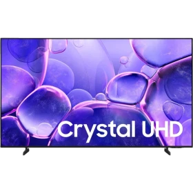 Samsung 70U8000F Ultra HD 4K LED televizyon, ekranda Crystal UHD yazısı ve mor görsel tema ile önden görünüm