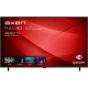 Axen AX43DIL13-TNR Full HD 43 inç LED televizyon, kırmızı ekran arayüzü ve siyah çerçevesiyle önden görünüm