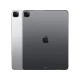 Apple iPad Pro gri 1024 GB 4G 12,9 inç tablet, arkadan ve arka kamera modülü görünüyor.