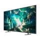 Samsung 82RU8000 Ultra HD 4K LED televizyon; siyah çerçeveli ekranda canlı su renkleri görünüyor