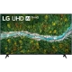 LG 55UP77106LB Ultra HD 4K LED televizyon; ekranda ThinQ AI ve doğal orman manzarası görünüyor
