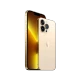 Apple iPhone 13 Pro Max altın renk akıllı telefon, önden ekran ve arkadan üçlü kamera görünümü