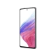 Samsung Galaxy A53 siyah akıllı telefon, geniş ekran ve ince çerçeveli ön yüz görünümü