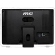 MSI PRO AC17-201TR-X masaüstü bilgisayarın siyah arka yüzü, standı ve bağlantı portları