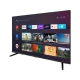 Grundig 43 GFF 6930 A Full HD LED TV, ana ekran uygulamaları ve içeriklerle önden görünüm