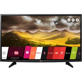 LG 43LH590V 43 inç Full HD LED televizyon, dağ manzaralı ekranda içerik menüsü açık