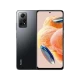 Xiaomi Redmi Note 12 Pro 4G siyah akıllı telefon, ön ekran ve arka kamera modülü görünümü