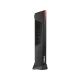 MSI Trident 3 9SI-489EU siyah dikey tasarımlı masaüstü bilgisayar, ön panel bağlantı noktalarıyla