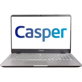 Casper Nirvana S500.1021-8D50R-G gri iş ve ofis laptopu, açılmış ekran ve klavye görünümü