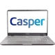 Casper Nirvana S500.1021-8D50R-G gri iş ve ofis laptopu, açılmış ekran ve klavye görünümü