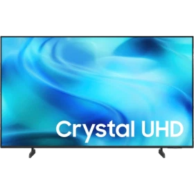 Samsung 58U8000H Ultra HD 4K LED televizyon, ince çerçeveli ekran ve Crystal UHD mavi arka plan görünümü
