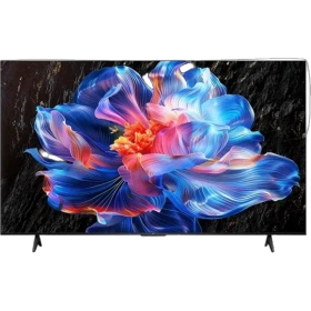 TCL 75V61C Ultra HD 4K LED televizyon ekranında renkli çiçek görseli, genel renkli şık tasarım