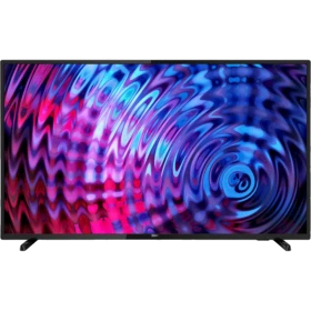 Philips 32PFS5803 Full HD LED TV ekranında renkli görüntü, siyah kasa ile vitrin ürünü