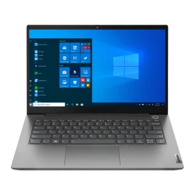 Lenovo ThinkBook 14 G6 IRL 21KG004NTRAT43 gri ultrabook laptop, önden açık ekran ve klavye görünümü