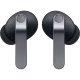 Samsung Galaxy Buds 4 Pro tam kablosuz siyah kulaklık, önden görünümde yan yana duran iki kulaklık.