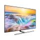 Samsung 65Q80R QLED 4K Ultra HD televizyon ekranında deniz şelalesi manzarası, genel siyah tasarım