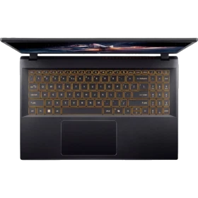 Acer Nitro V 15 ANV15-52A1 siyah oyuncu laptop, üstten görünüm klavye ve geniş touchpad detayı