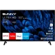 Sunny SN50FMN252 Ultra HD 4K 50 inç televizyon, siyah çerçeveli ekran ve ayaklarıyla önden görünüm